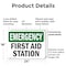 Signmission First Aid Station, 24 in W x Rectangle, Plastic OS-2PACK-EM-P-1824-L-10381 - alternate 4